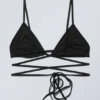 Triangle Wrap-Around Bikini Top – Black
