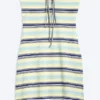 Tube Mini Dress – Striped Blue/Green/Yellow