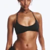 Turn Halter Bikini Top – Black
