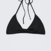 Turn Halter Bikini Top – Black