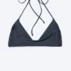 Turn Halter Bikini Top – Dark Blue