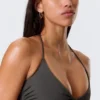 Turn Halter Bikini Top – Dark Grey