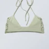 Turn Halter Bikini Top – Light Dusty Khaki