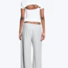Turned Terry Trousers – Light Dusty Grey Melange