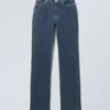 Twig Curve Mid Rise Slim Straight Jeans – Sapphire Blue – Dark Blue