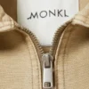 Two-Way Zip Oxford Jacket – Dusty Beige