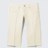 Ultra Low Rise Capri Trousers – Dusty White