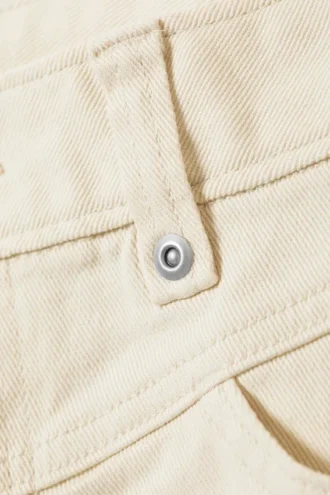 Ultra Low Rise Capri Trousers – Dusty White