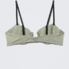 Underwired Padded Bikini Top – Light Khaki Green
