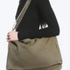 Unisex Canvas Shoulder Bag – Khaki Green