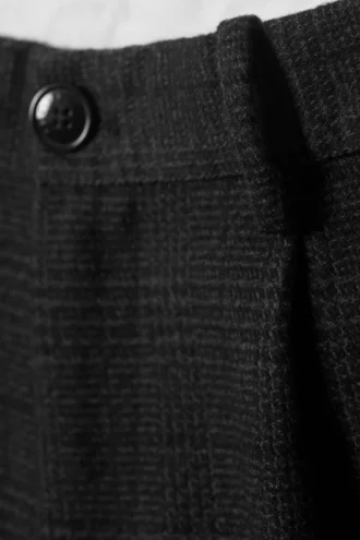 Uno Loose Heavyweight Suit Trousers – Checked Black