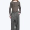 Uno Loose Suit Trousers – Dark Grey Melange