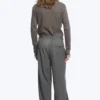 Uno Loose Suit Trousers – Dark Grey Melange