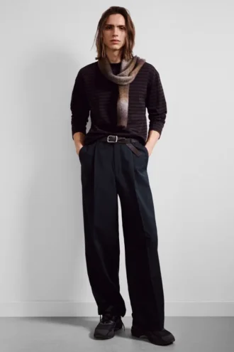 Uno Loose Suit Trousers – Dark Navy Blue