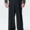 Uno Loose Suit Trousers – Dark Navy Blue