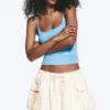 Utility Twill Mini Skirt – Off-White