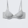 V-Neck Cotton Wire Bra – Grey Melange