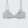 V-Neck Cotton Wire Bra – Grey Melange