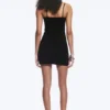 V-Neck Jersey Mini Dress – Black