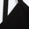 V-Neck Jersey Mini Dress – Black