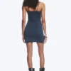 V-Neck Jersey Mini Dress – Dark Blue