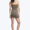 V-Neck Jersey Mini Dress – Dusty Grey