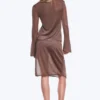 V-Neck Knitted Cardigan – Brown