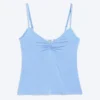 V-Neck Strap Top – Blue