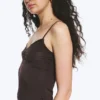 V-Neck Strap Top – Dark Brown
