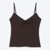 V-Neck Strap Top – Dark Brown