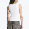 V-Neck Strap Top – White