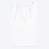 V-Neck Strap Top – White