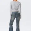 V-Neck Wrap Knit Cardigan – Grey Melange