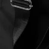 V-Shaped Nylon Shoulder Bag – Black
