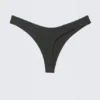 V-Shaped Ribbed Bikini Thong – Dark Grey