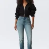 Vega Curve High Waisted Slim Jeans – Blue Horses – Medium Blue