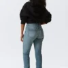 Vega Curve High Waisted Slim Jeans – Blue Horses – Medium Blue