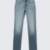 Vega Curve High Waisted Slim Jeans – Blue Horses – Medium Blue