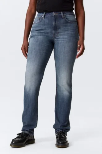 Vega Curve High Waisted Slim Jeans – Blue Hymn – Medium Blue