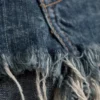 Venus Frayed Low Rise Denim Hotpants – Blue Hymn – Medium Blue