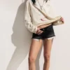 Venus Frayed Low Rise Denim Hotpants – Chelsea Black – Black