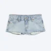 Venus Frayed Low Rise Denim Hotpants – Dream Blue – Light Blue