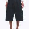 Void Mid Rise Loose Long Denim Shorts – Blue Rinse – Dark Blue