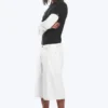 Void Mid Rise Loose Long Denim Shorts – Dirty White – White