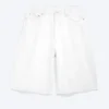 Void Mid Rise Loose Long Denim Shorts – Dirty White – White
