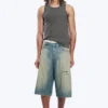 Void Mid Rise Loose Long Denim Shorts – Honey Blue – Light Blue