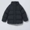 Waisted Puffer Jacket – Dark Blue