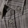 Washed Checked Button-Down Flannel Shirt – Checked Washed Grey