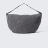 Washed Cotton Crossbody Bag – Washed Dark Grey