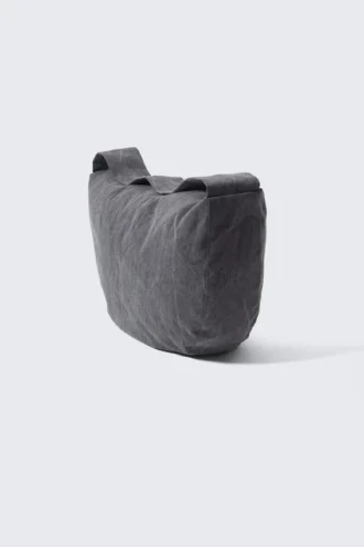 Washed Cotton Crossbody Bag – Washed Dark Grey